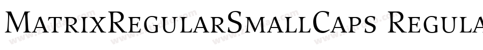 MatrixRegularSmallCaps Regular字体转换